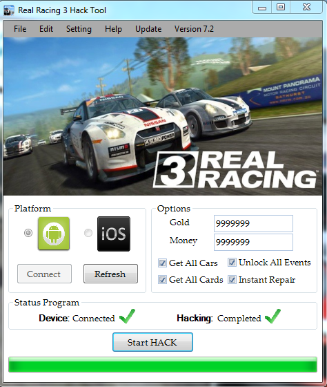 real racing 3 hack